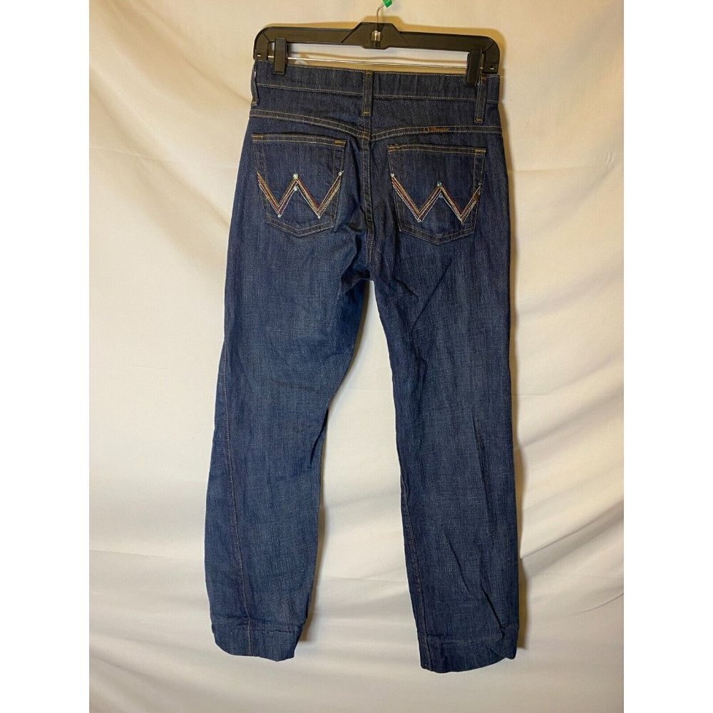 Wrangler Cash Riding Cowgirl Jeans Size 3/4 Hemmed Western Coastal Women's